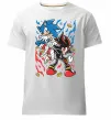 Чоловіча преміум футболка Sonic and shadow Білий фото