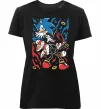 Жіноча преміум футболка Sonic and shadow Чорний фото