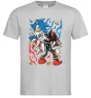 Чоловіча футболка Sonic and shadow Сірий фото
