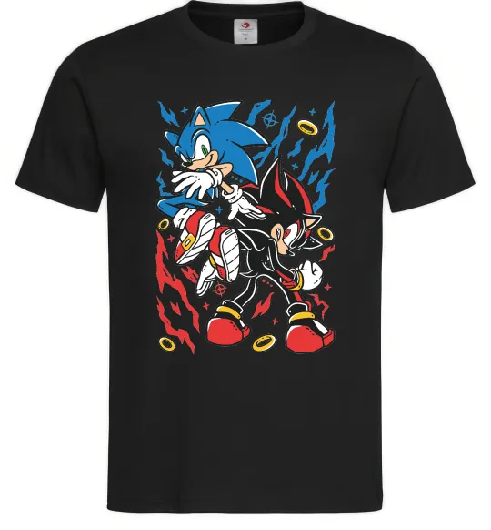 Чоловіча футболка Sonic and shadow Чорний фото