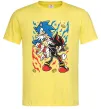 Чоловіча футболка Sonic and shadow Лимонний фото