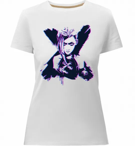 Жіноча преміум футболка Jinx Abberation Білий фото