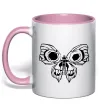 Чашка з кольоровою ручкою Arcane butterfly Ніжно рожевий фото