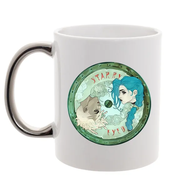 Чашка з кольоровою ручкою Jinx x Ekko Срібло фото