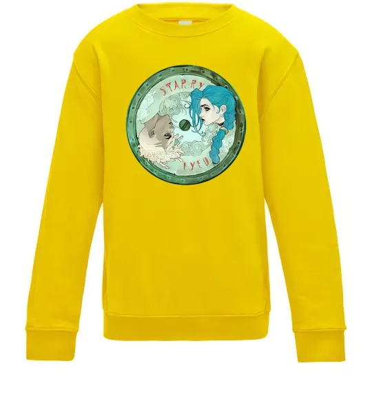 Дитячий світшот Jinx x Ekko Сонячно жовтий фото