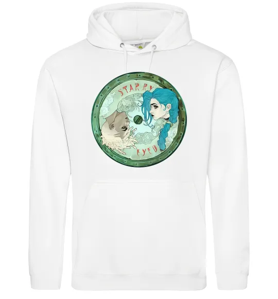 Жіноча толстовка (худі) Jinx x Ekko Білий фото