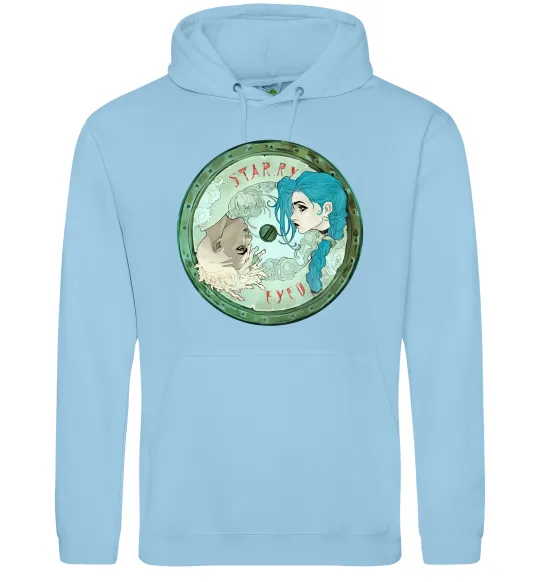 Жіноча толстовка (худі) Jinx x Ekko Блакитний фото