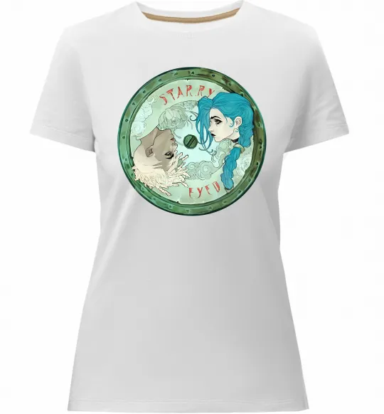 Жіноча преміум футболка Jinx x Ekko Білий фото