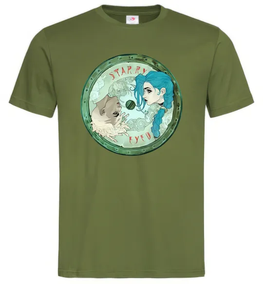 Чоловіча футболка Jinx x Ekko Оливковий фото