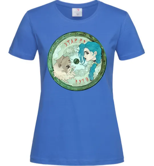 Жіноча футболка Jinx x Ekko Яскраво-синій фото