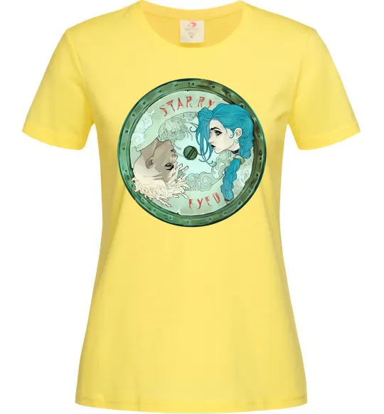 Жіноча футболка Jinx x Ekko Лимонний фото