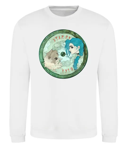 Світшот Jinx x Ekko Білий фото