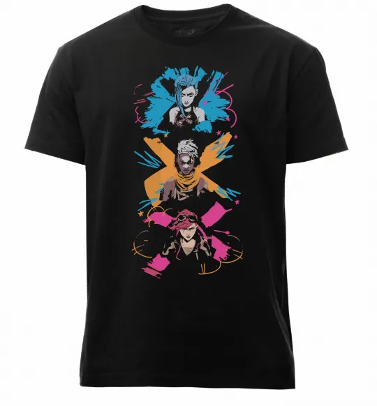 Чоловіча преміум футболка Ekko Jinx Vi Чорний фото