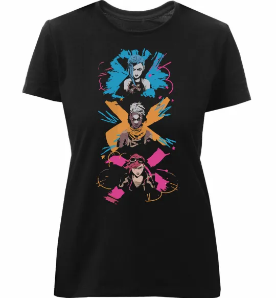 Жіноча преміум футболка Ekko Jinx Vi Чорний фото