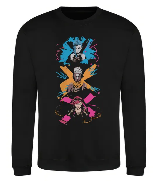 Світшот Ekko Jinx Vi Чорний фото