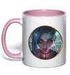 Чашка з кольоровою ручкою Аркейн Jinx Ніжно рожевий Чашка з кольоровою ручкою Аркейн Jinx Ніжно рожевий фото