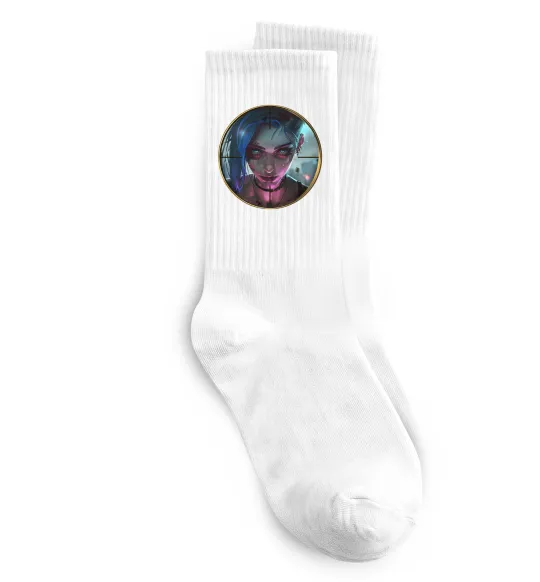 Шкарпетки Аркейн Jinx Білий фото