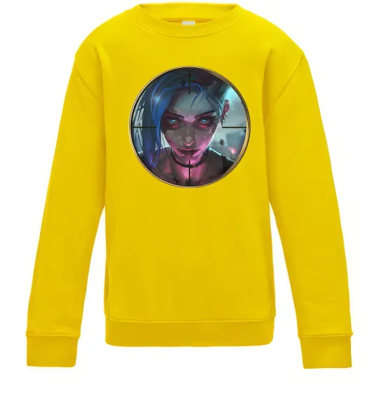 Дитячий світшот Аркейн Jinx Сонячно жовтий фото