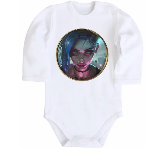 Дитячий бодік Аркейн Jinx Білий фото