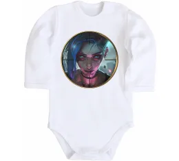 Дитячий бодік Аркейн Jinx Білий фото