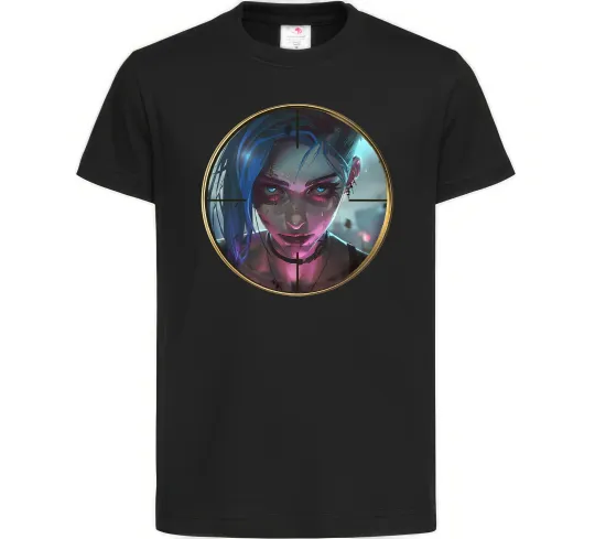 Дитяча футболка Аркейн Jinx Чорний фото