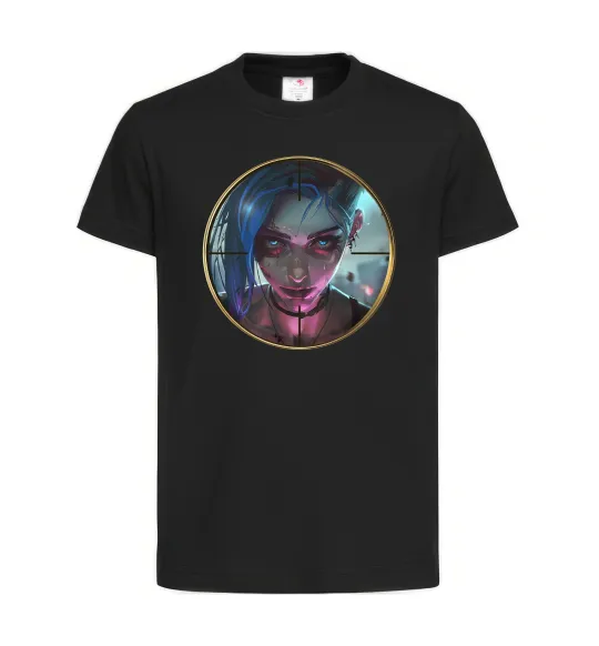 Детская футболка Аркейн Jinx Черный фото