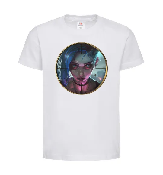 Детская футболка Аркейн Jinx Белый фото