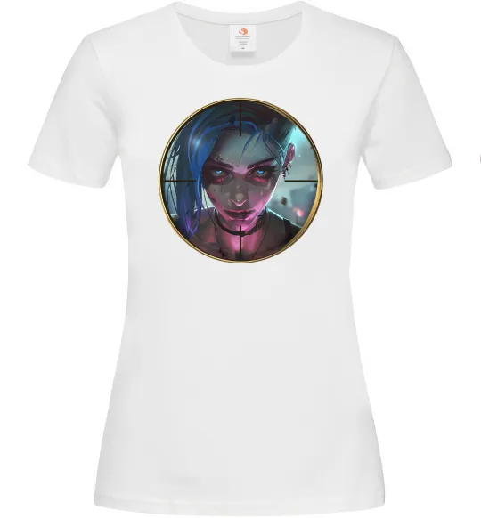 Жіноча футболка Аркейн Jinx Білий фото