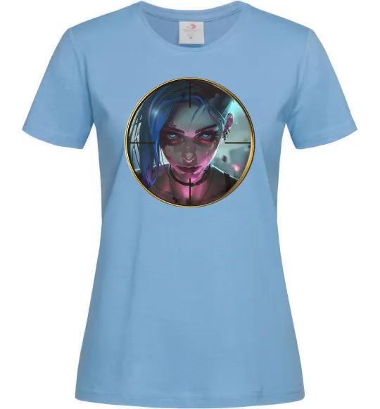 Жіноча футболка Аркейн Jinx Блакитний фото