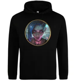 Чоловіча толстовка (худі) Аркейн Jinx Чорний фото