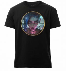 Мужская премиум футболка Аркейн Jinx