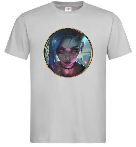 Чоловіча футболка Аркейн Jinx Сірий фото