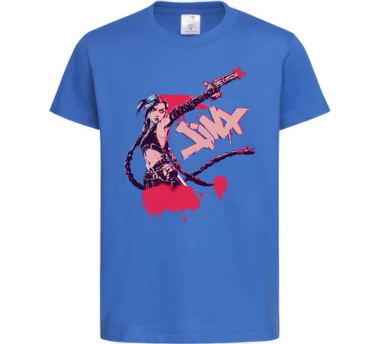 Дитяча футболка Jinx art Яскраво-синій фото