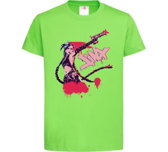 Дитяча футболка Jinx art Лаймовий фото