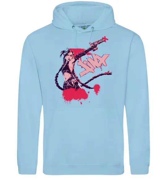 Чоловіча толстовка (худі) Jinx art Блакитний фото