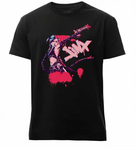 Чоловіча преміум футболка Jinx art Чорний фото