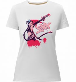 Женская премиум футболка Jinx art