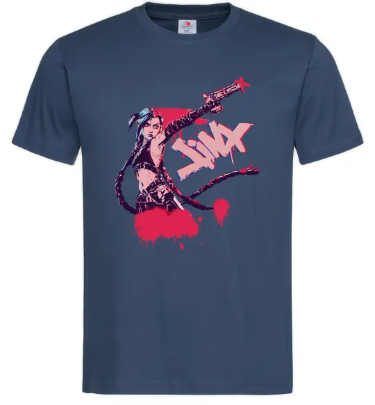 Чоловіча футболка Jinx art Темно-синій фото