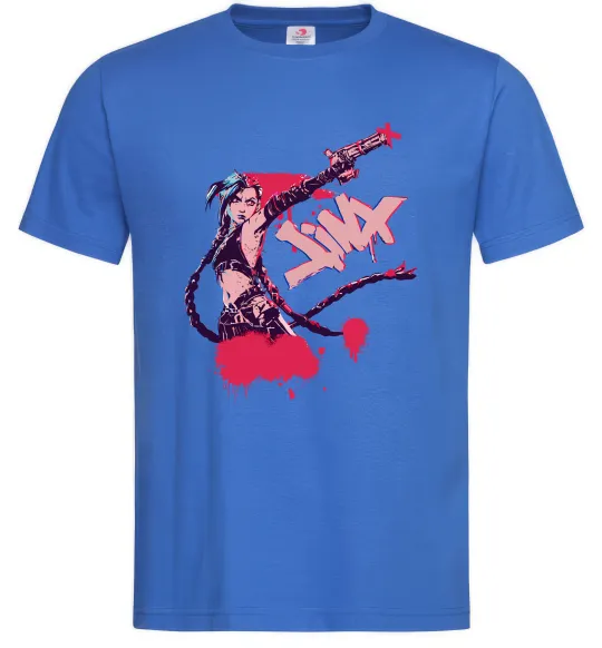 Чоловіча футболка Jinx art Яскраво-синій фото