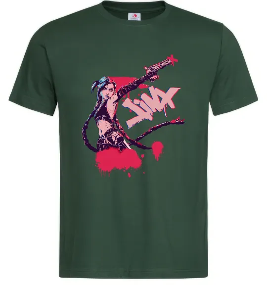 Чоловіча футболка Jinx art Темно-зелений фото