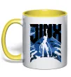 Чашка з кольоровою ручкою Jinx Сонячно жовтий фото