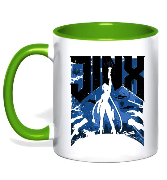 Чашка з кольоровою ручкою Jinx Зелений фото