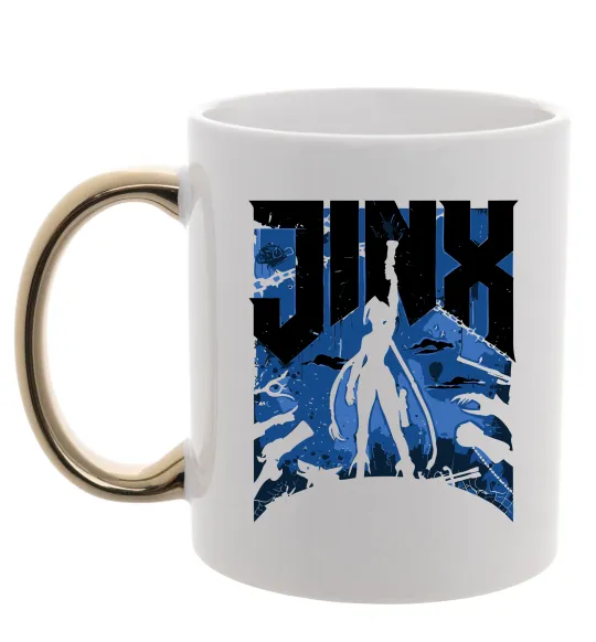 Чашка з кольоровою ручкою Jinx Золото фото