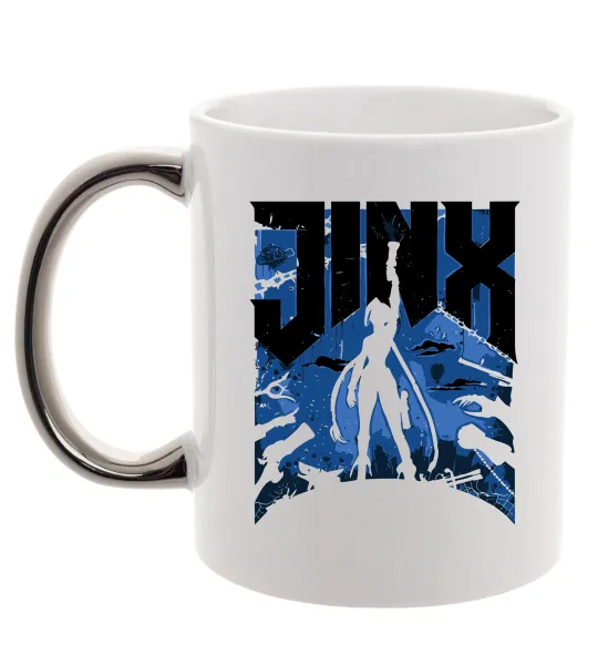 Чашка з кольоровою ручкою Jinx Срібло фото