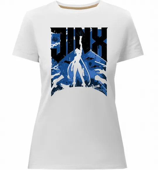 Жіноча преміум футболка Jinx Білий фото