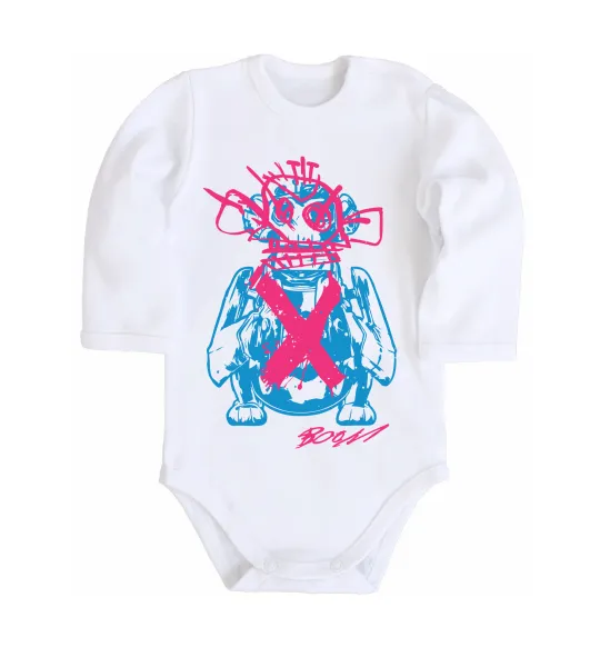 Дитячий бодік Monkey Jinx Білий фото