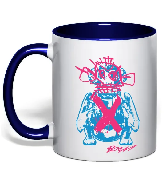 Чашка з кольоровою ручкою Monkey Jinx Глибокий темно-синій фото