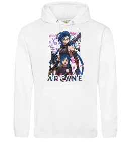 Чоловіча толстовка (худі) Arcane Jinx Powder Білий фото