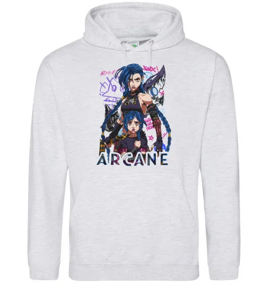 Чоловіча толстовка (худі) Arcane Jinx Powder Сірий меланж фото