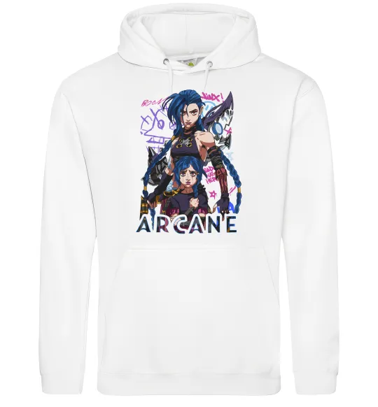Жіноча толстовка (худі) Arcane Jinx Powder Білий фото